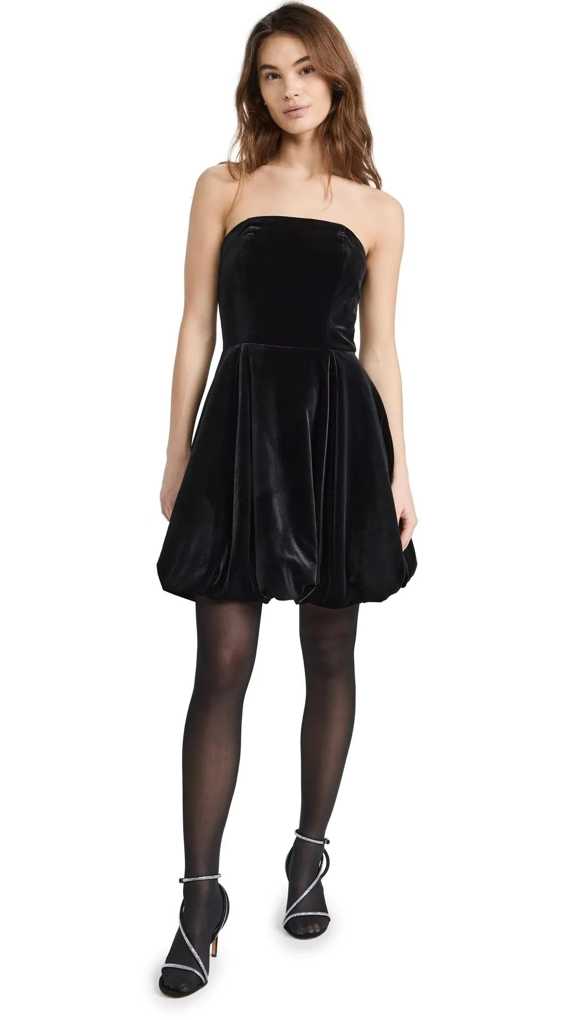 Lunar Stretch Velvet Minidress