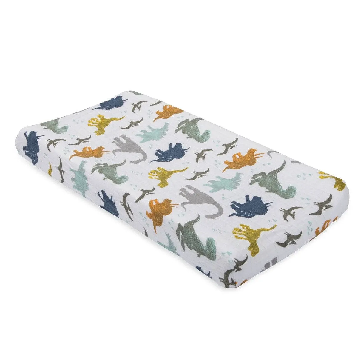 Little Unicorn Cotton Muslin Changing Pad Cover - Dino Friends