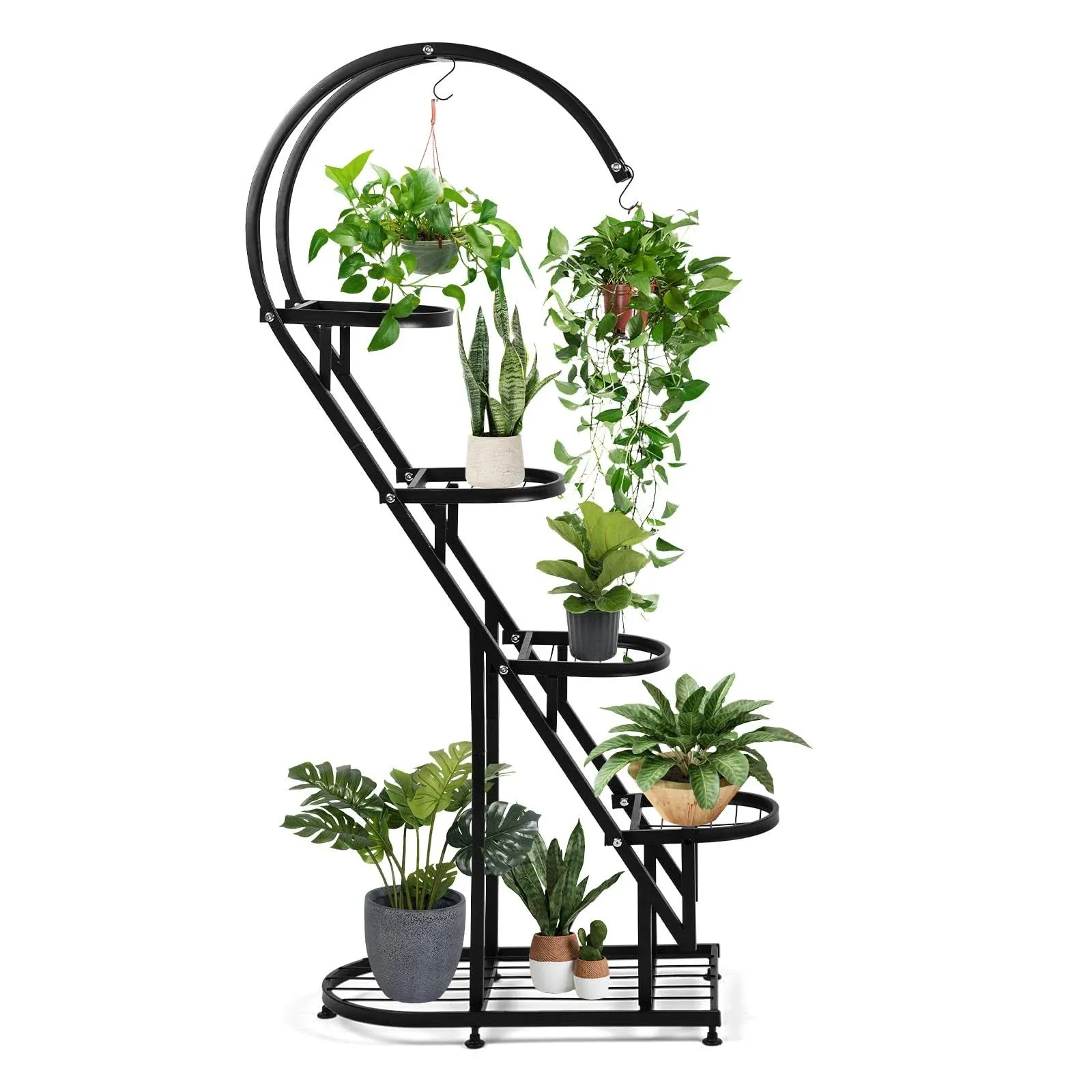 CHPHI Tall Plant Stand Indoor, Plant Holder Indoor, 5 Tiered Metal Plant Stands ...