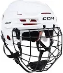 CCM Tacks 70 Hockey Helmet Combo - Junior - White