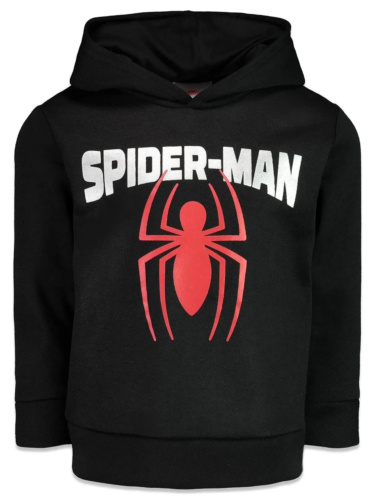 Marvel Avengers Spider-Man Big Boys Athletic Fleece Pullover Hoodie Black 18-20