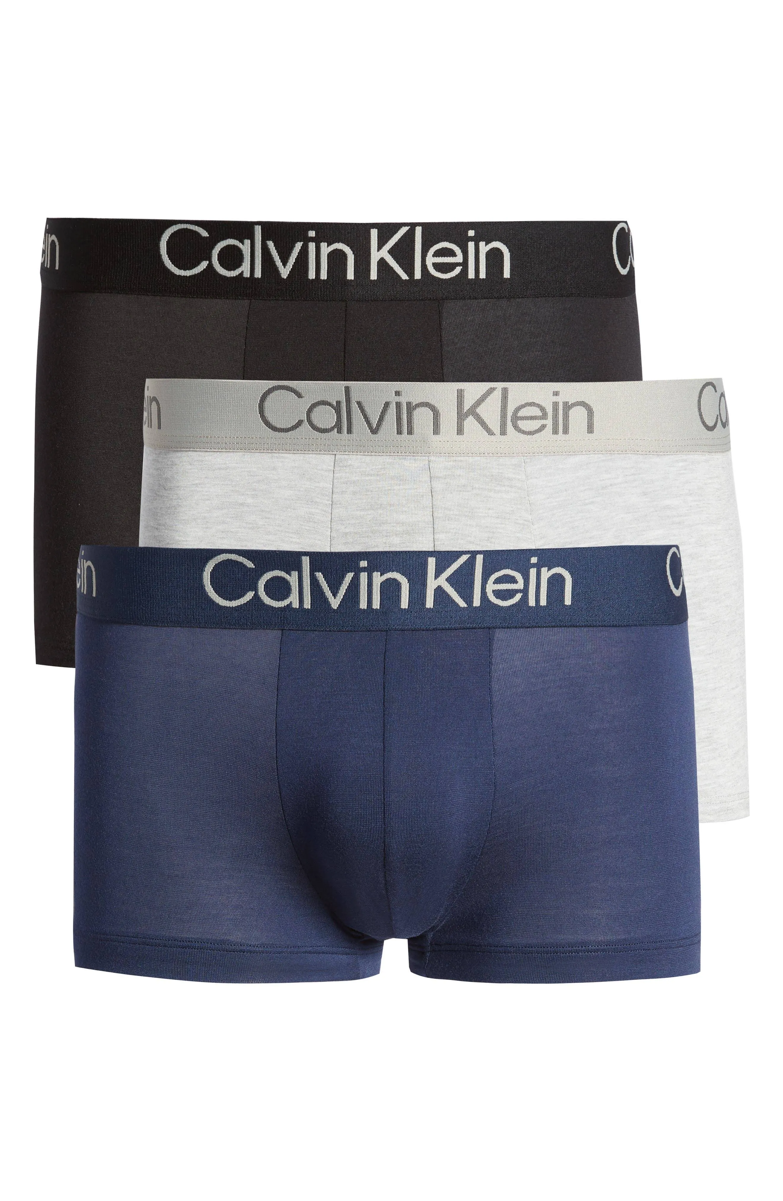 Calvin Klein Men's Ultra-Soft Modern Trunk 3-Pack - Grey - S