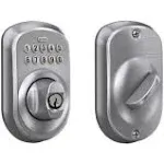 Schlage Be365vply626 Plymouth Keypad Deadbolt, Satin Chrome, Silver