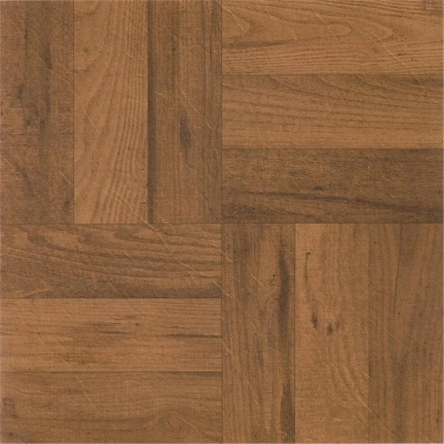 Achim 12"x12" 1.2mm Peel & Stick Vinyl Floor Tiles 45 Tiles/45 Sq. ft. 3 Finger Med. Oak Parquet