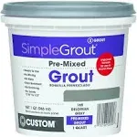 Custom Pmg381qt Simplegrout Pre-Mixed Grout, Bright White, 1 qt