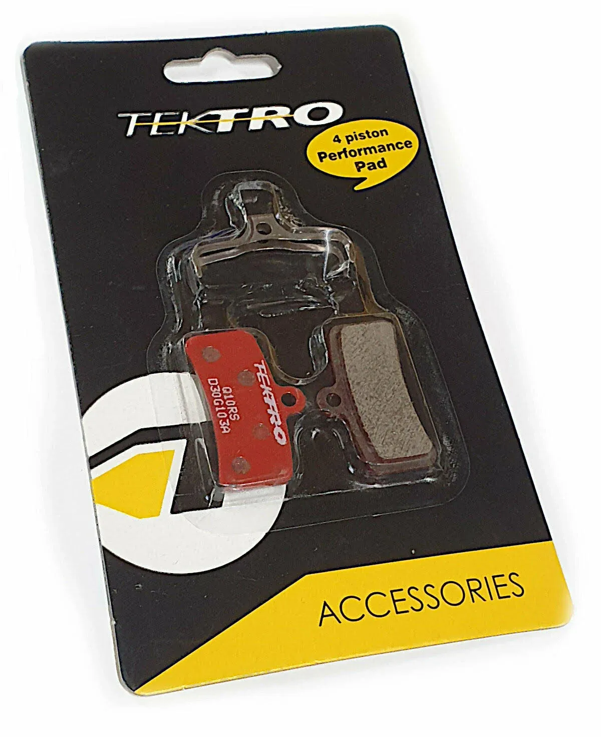 Tektro Q10RS Disc Brake Pad - Resin, For Use With 4-Piston Calipers, R