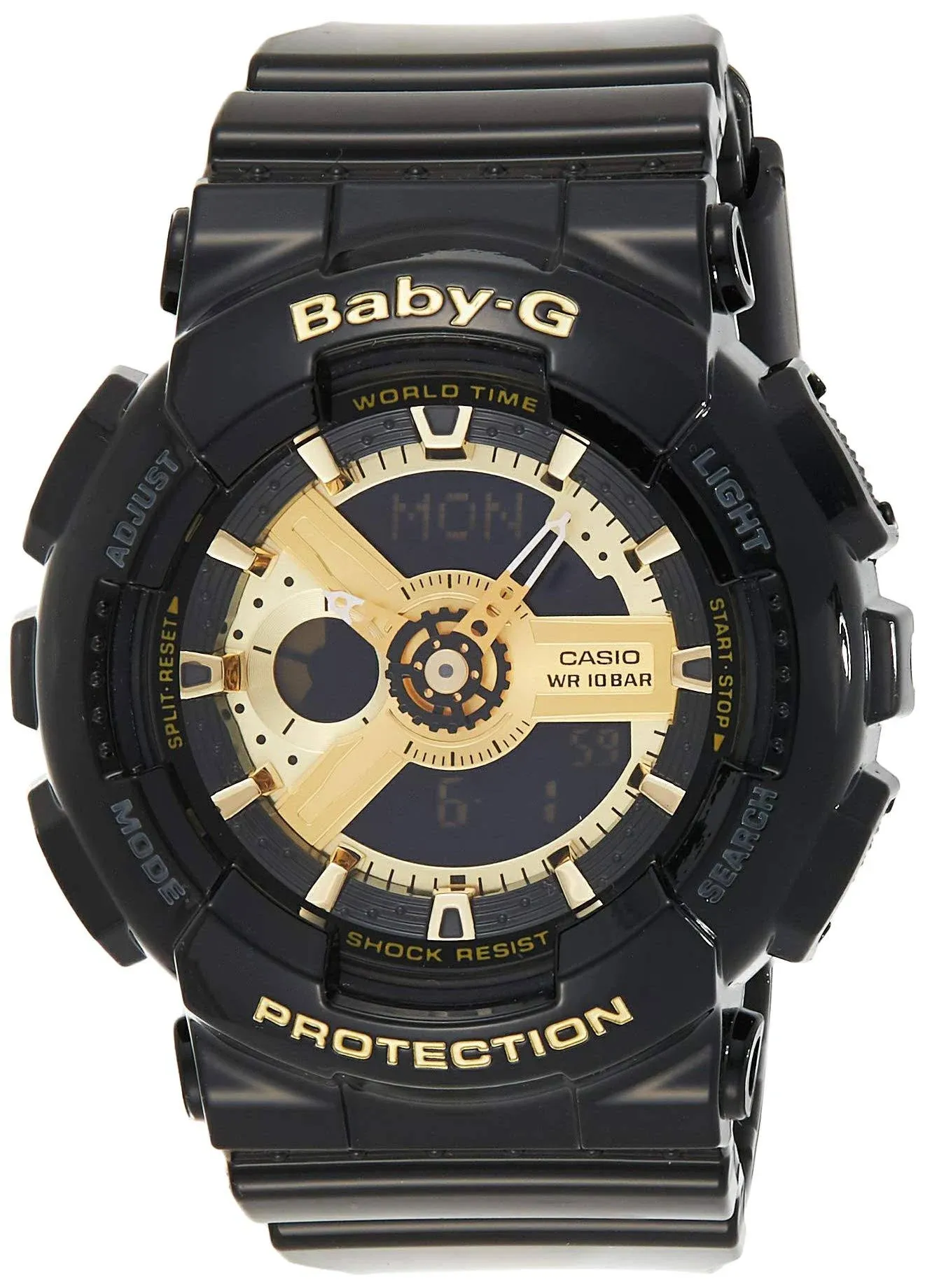 Casio Women&s Baby-G Black Resin Watch BA110-1A