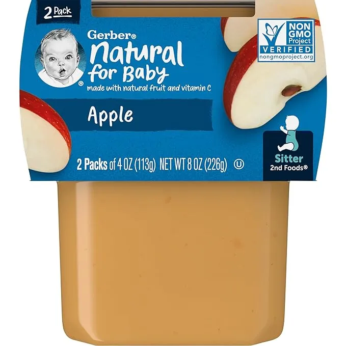 Gerber 2nd Foods Baby Food Applesauce - 8 cups, 4 oz each