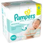 Pampers Sensitive Clinically Proven Gentle Clean Wipes (192 ct)