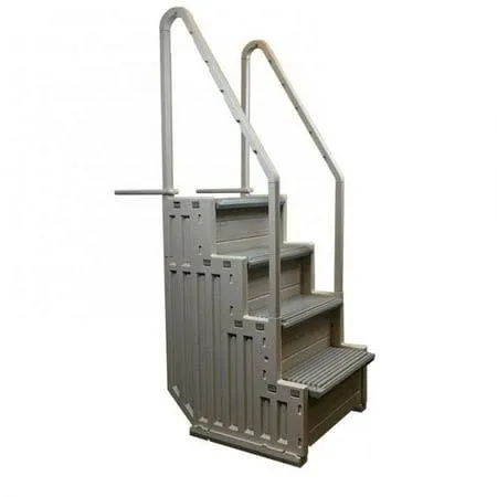 Confer Step 1 Staircase Style Above Ground Pool Steps Warm Grey - Step-1-x, Size: 48 in, Gray