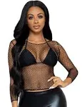 Leg Avenue Women's Long Sleeved Industrial Fishnet Shirt