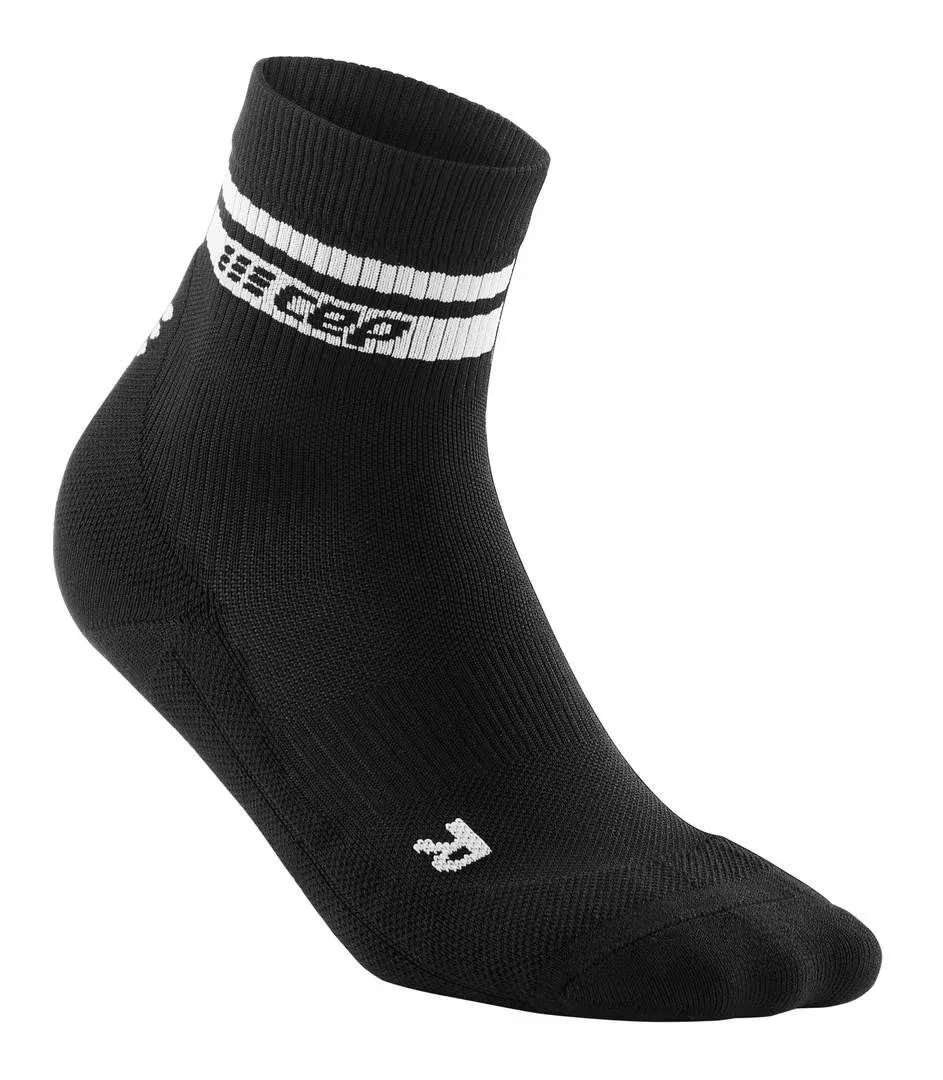 CEP 80's Mid Cut Compression Socks Black/White IV