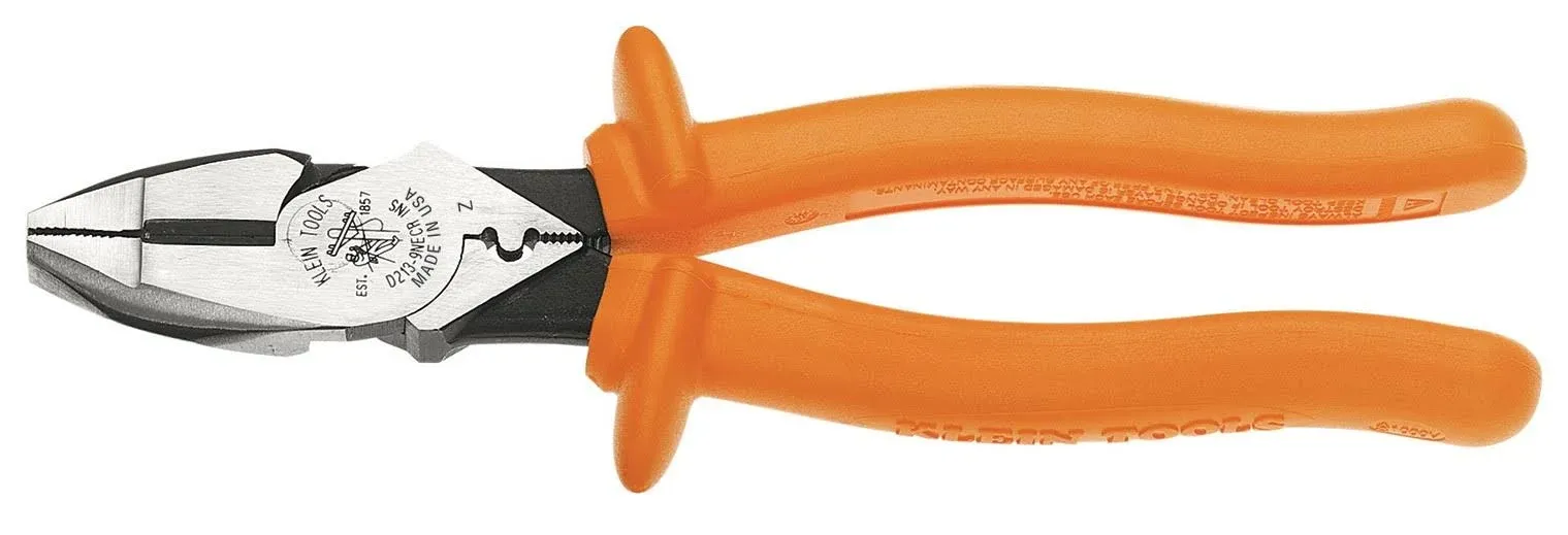 Klein Tools 9 in. Insulated Side Cutting Crimping Pliers