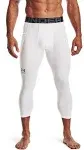 Under Armour Men's Heatgear Armour 3/4 Leggings - White - XL