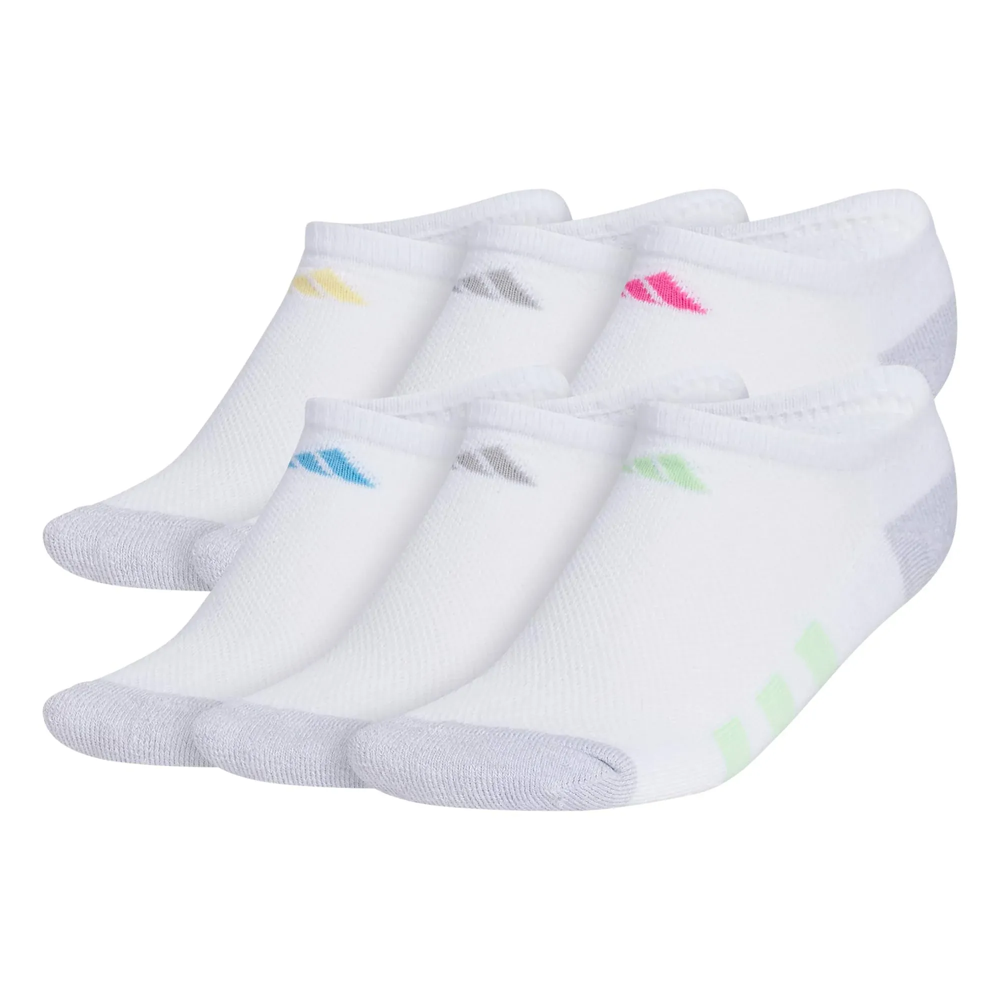 adidas Athletic Cushioned 6-Pack No-Show Socks Kids