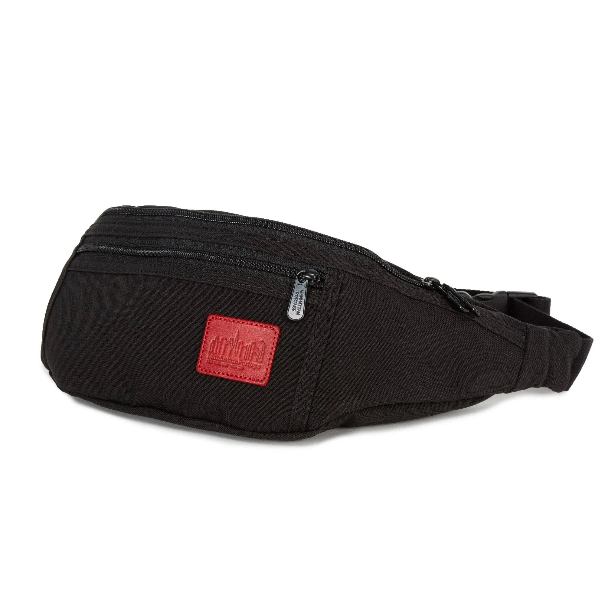 Waxed Nylon Alleycat Waist Bag In Black