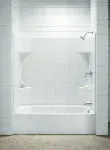 Sterling Accord Vikrell 60.25-in Alcove Bathtub with Right Hand Drain in White