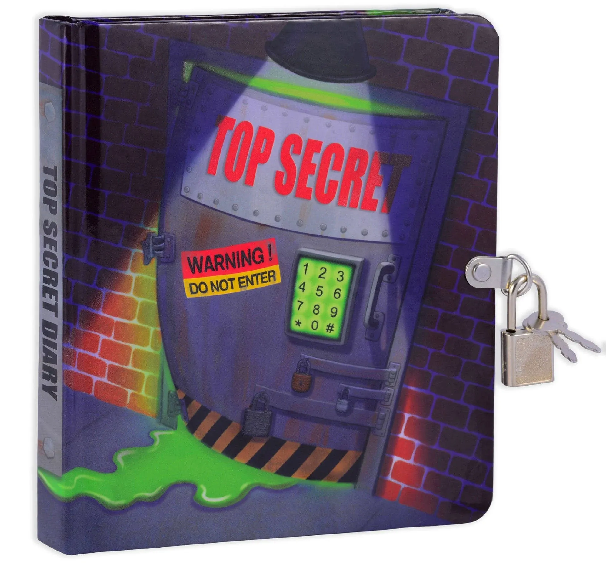 Lock and Key Diary - Top Secret Glow in the Dark