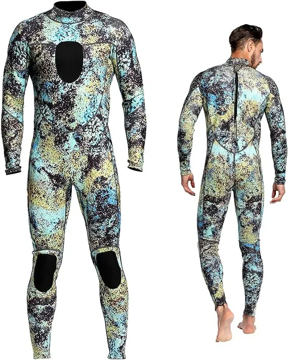 Dyung Tec Wetsuits Mens 3MM Camo Neoprene Scuba Diving Unisex One Piece Sport L