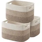 OIAHOMY Woven Storage Basket Pack of 3