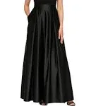 Alex Evenings Women's Petite Satin Inverted Pleat Ball Gown Skirt with Pocket