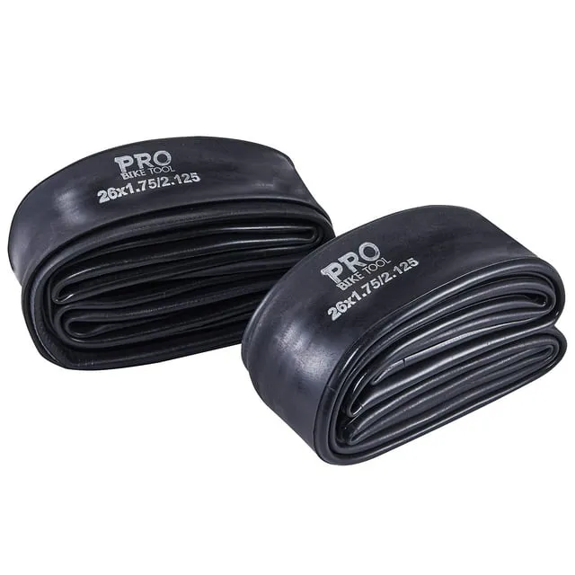 Pro Bike Tool Inner Tube 26 1.75-2.25 Schrader for Bicycle Tires - 2 Pack