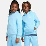 Kids' Nike Sportswear Club Fleece Hoodie Small Aquarius Blue/White