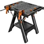 Worx Pegasus 2-In-1 Folding Work Table &amp; Sawhorse, Easy Setup Portable Workbench