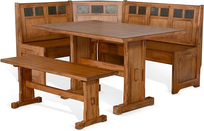 Sunny Designs Sedona Breakfast Nook Set with Side Bench