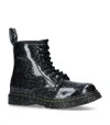 Kids Black Glitter 1460 Little Kids Boots In Black Cosmic Glitter